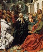 COECKE VAN AELST, Pieter Here descent of the holy spirit oil on canvas